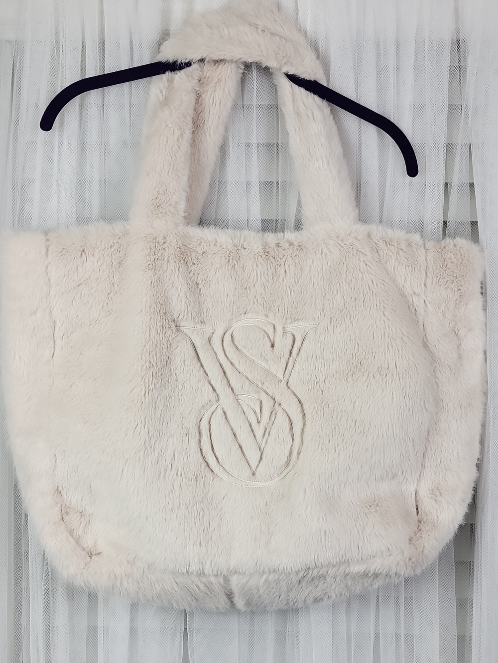 Victoria's Secret Soft Cream Faux‎ Fur Tote